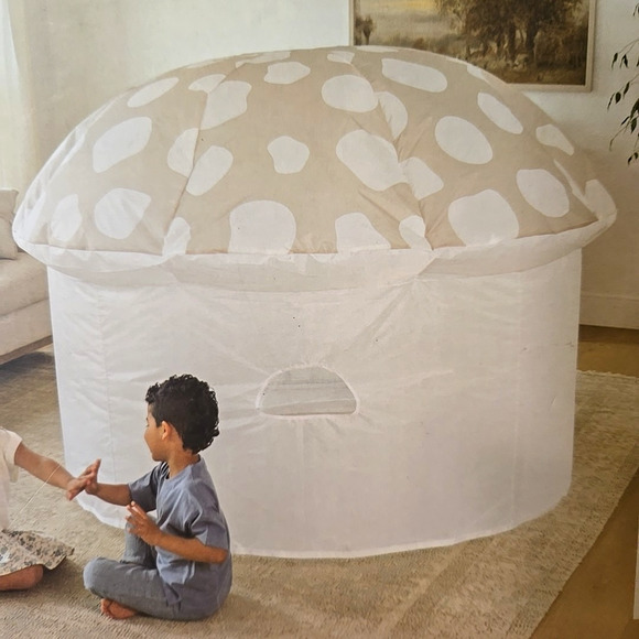 NWB SMOL Air Fort Inflatable Mushroom Camping Fort Indoor Use Creativity Play - Picture 2 of 8